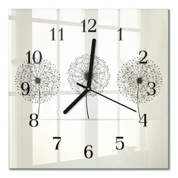 Quadrato orologio in vetro decorativo Astrazione