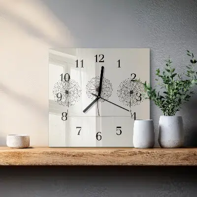 Quadrato orologio in vetro decorativo Astrazione