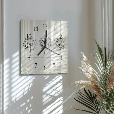 Quadrato orologio in vetro decorativo Astrazione