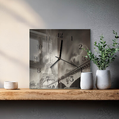 Quadrato orologio da parete Parigi