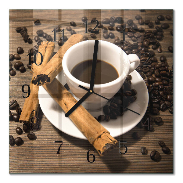 Orologio quadrato Caffè alla cannella