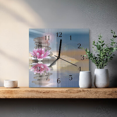 Orologio quadrato Pietre nell'acqua