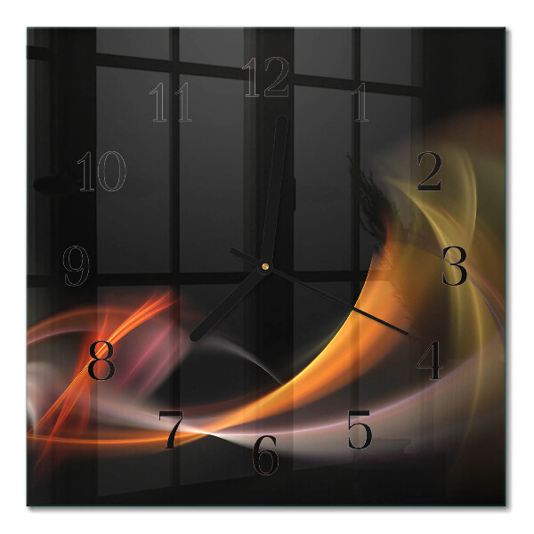Orologio quadrato in vetro Astrazione