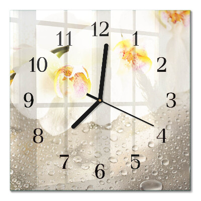 Orologio quadrato Orchidea