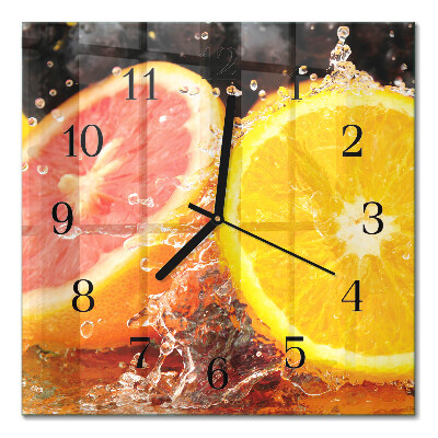 Quadrato orologio da parete Frutta