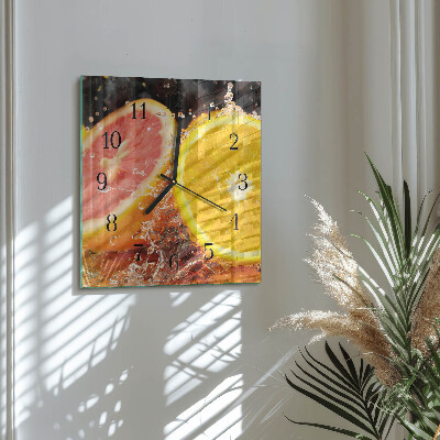 Quadrato orologio da parete Frutta