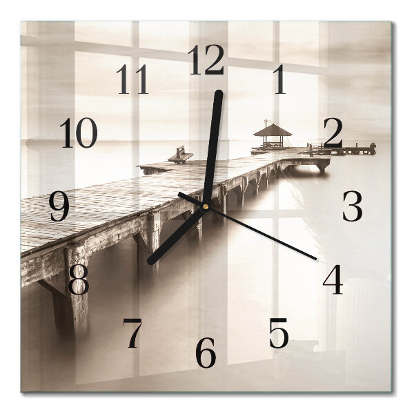 Orologio quadrato Ponte di legno