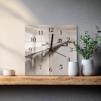 Orologio quadrato Ponte di legno