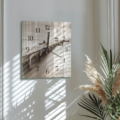 Orologio quadrato Ponte di legno