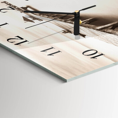 Orologio quadrato Ponte di legno