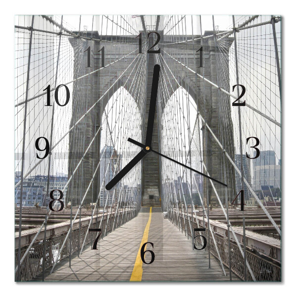 Orologio quadrato in vetro Ponte di Brooklyn