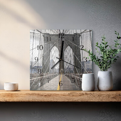 Orologio quadrato in vetro Ponte di Brooklyn