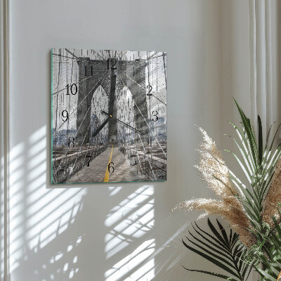 Orologio quadrato in vetro Ponte di Brooklyn