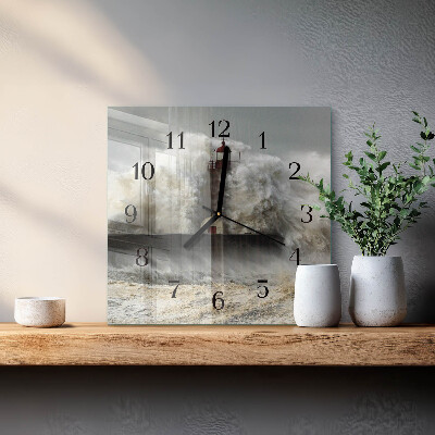 Quadrato orologio da parete Tempesta