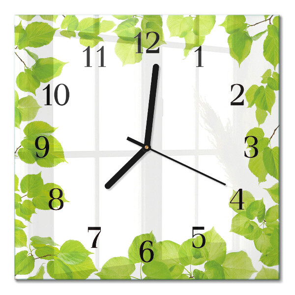 Orologio quadrato Foglie