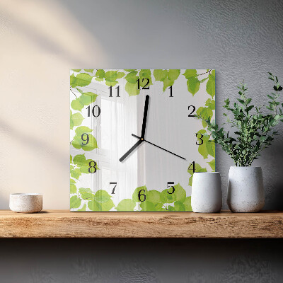Orologio quadrato Foglie