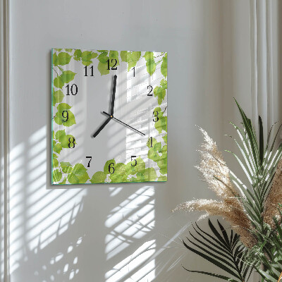 Orologio quadrato Foglie