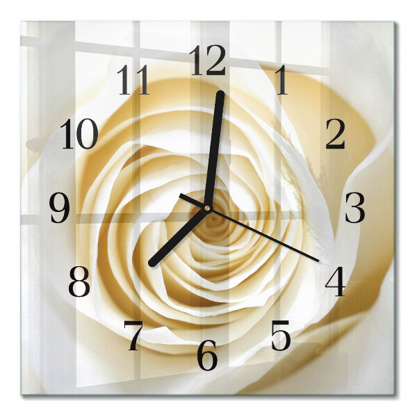 Orologio quadrato in vetro Rosa