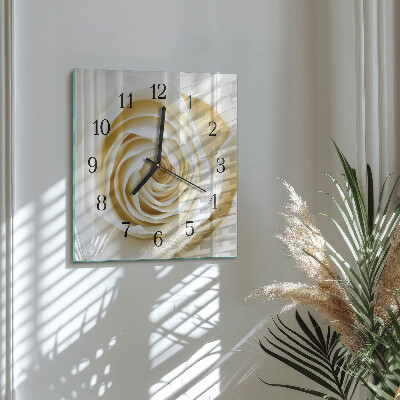 Orologio quadrato in vetro Rosa