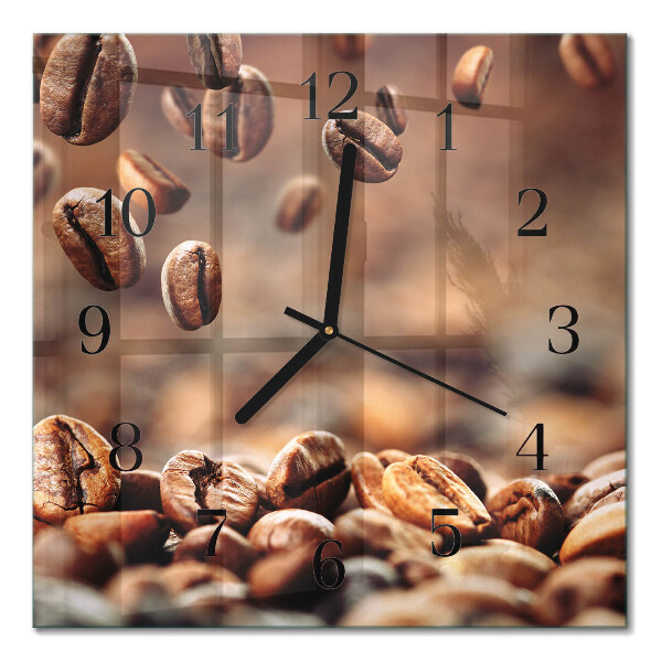 Orologio quadrato Chicchi di caffè