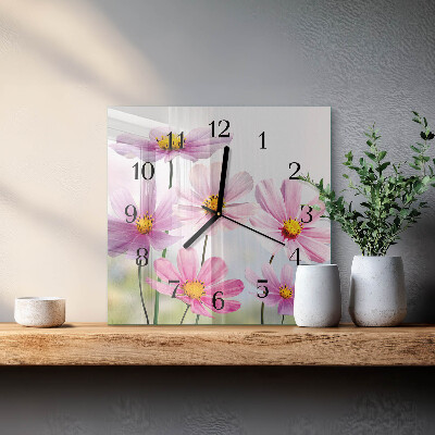 Quadrato orologio in vetro decorativo Mobili