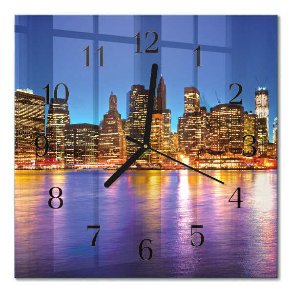 Quadrato orologio in vetro decorativo Orizzonte