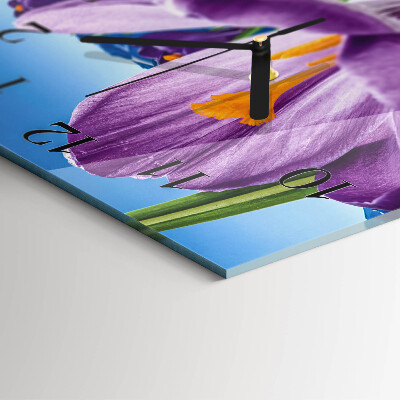 Quadrato orologio in vetro decorativo Primavera