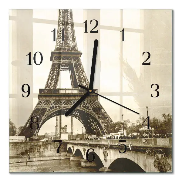 Quadrato orologio da parete Parigi