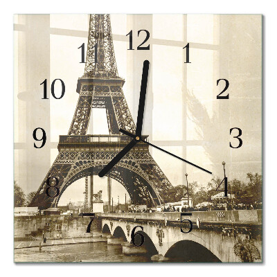 Quadrato orologio da parete Parigi