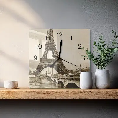 Quadrato orologio da parete Parigi