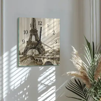Quadrato orologio da parete Parigi