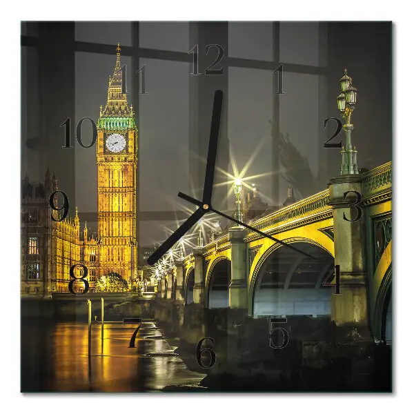 Orologio quadrato in vetro Londra