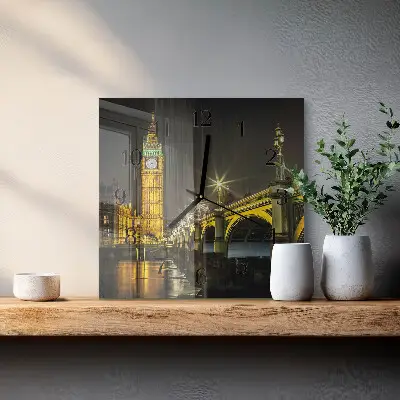 Orologio quadrato in vetro Londra
