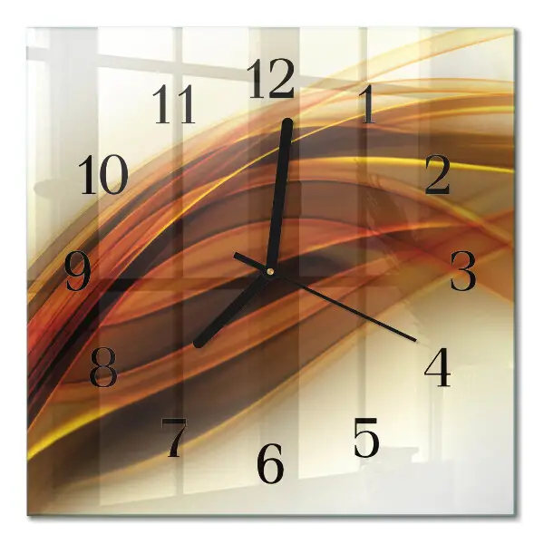 Quadrato orologio in vetro decorativo Astrazione
