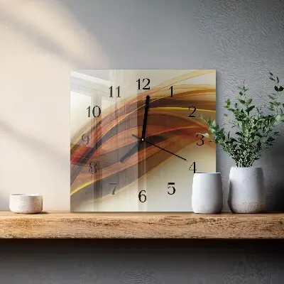 Quadrato orologio in vetro decorativo Astrazione