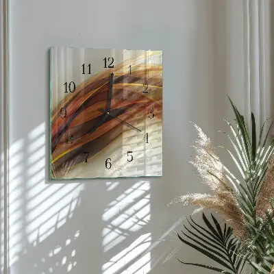 Quadrato orologio in vetro decorativo Astrazione