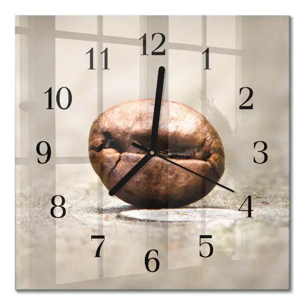Quadrato orologio da parete Chicco di caffè