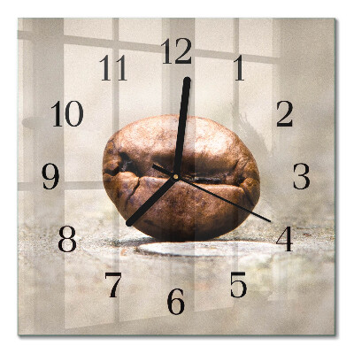 Quadrato orologio da parete Chicco di caffè