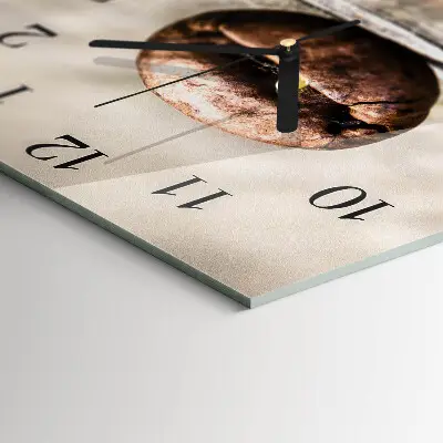 Quadrato orologio da parete Chicco di caffè