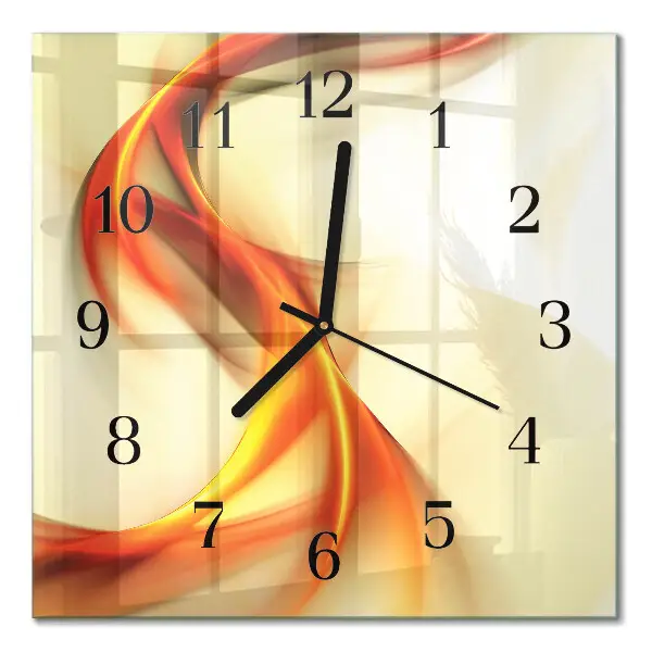 Quadrato orologio in vetro decorativo Astrazione