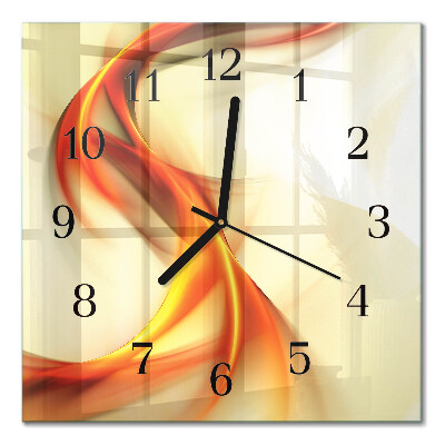 Quadrato orologio in vetro decorativo Astrazione