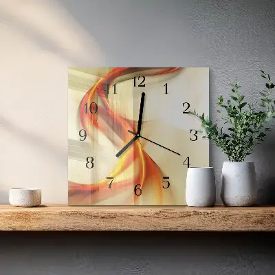 Quadrato orologio in vetro decorativo Astrazione