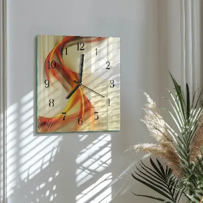 Quadrato orologio in vetro decorativo Astrazione