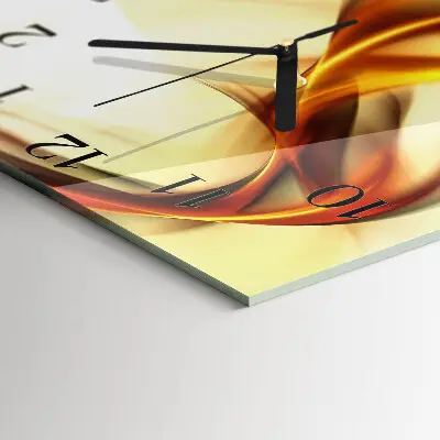 Quadrato orologio in vetro decorativo Astrazione