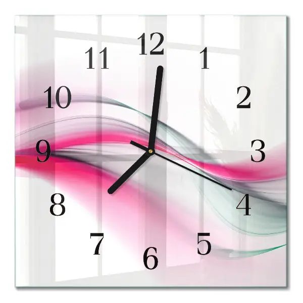 Orologio quadrato in vetro Astrazione