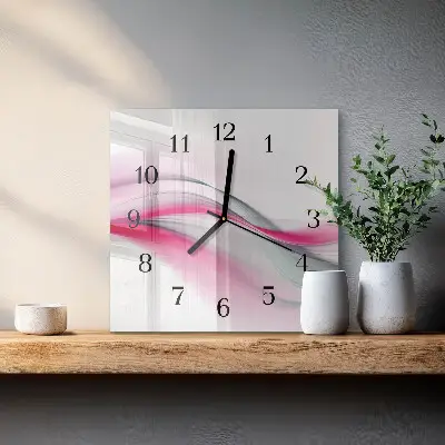 Orologio quadrato in vetro Astrazione