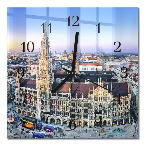 Quadrato orologio in vetro decorativo Orizzonte