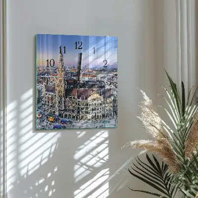 Quadrato orologio in vetro decorativo Orizzonte