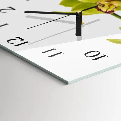 Orologio quadrato in vetro Orchidea
