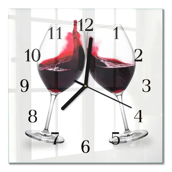 Orologio quadrato in vetro Vino
